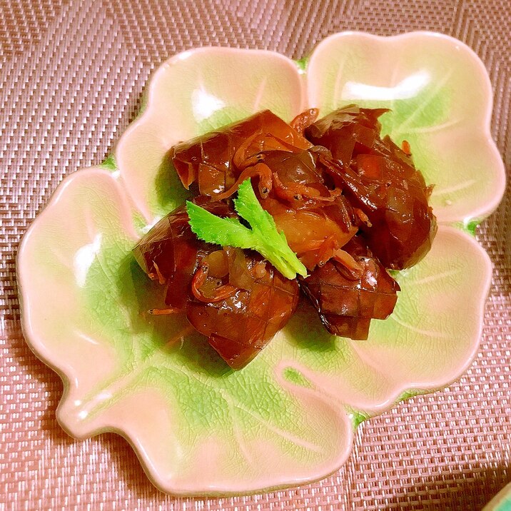 油茄子のちりめん山椒煮びたし